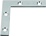 Zinc Plated 3" X 1/2" Corner Braces 4Pk NATIONAL Mending Plates N226-738 Zinc - Bargainwizz