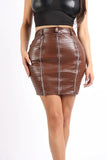 Zipper Detailed Mini Skirt - Bargainwizz